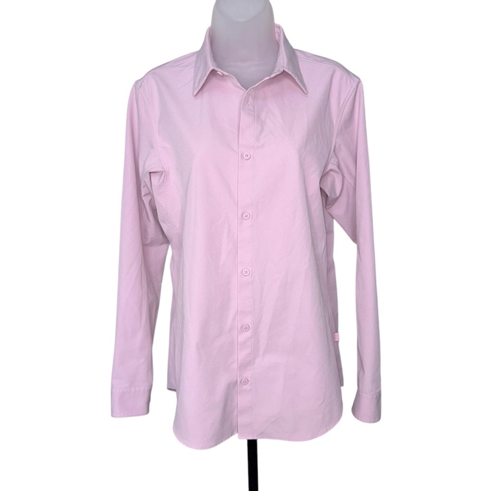 Lululemon Athletica Women’s Pink Relaxed Fit Button Front Long Sleeve Shirt